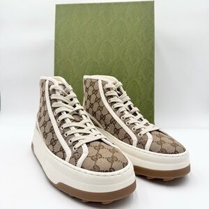 Gucci GG Canvas Platform High Top Sneaker - 7